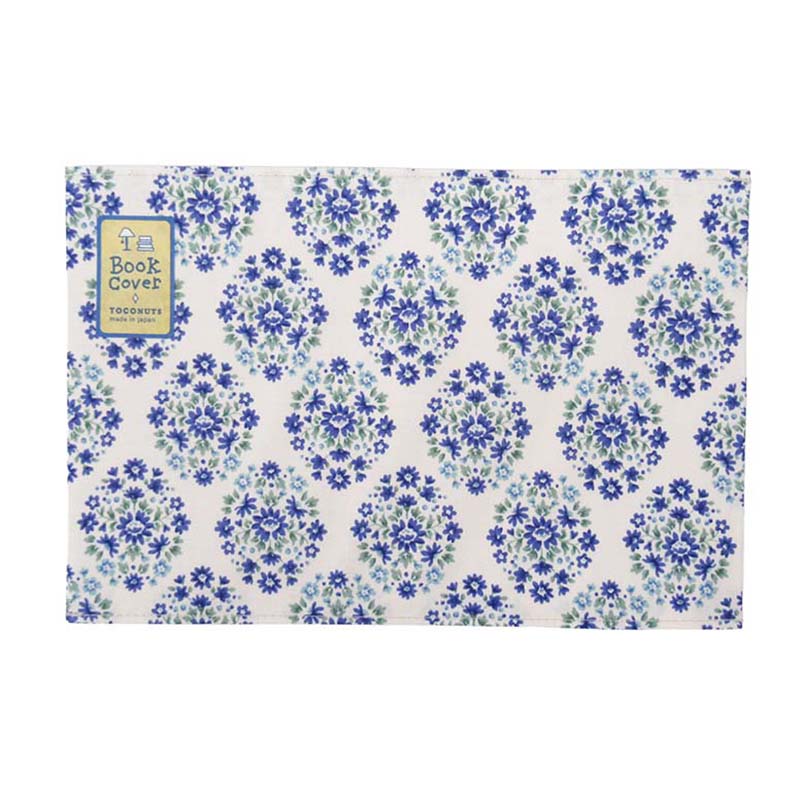 TOCONUTS ブックカバーブーケシリーズ 青い花WH